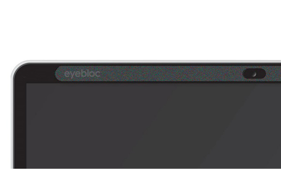 Eyebloc Webcam Cover MacBook in black on screen