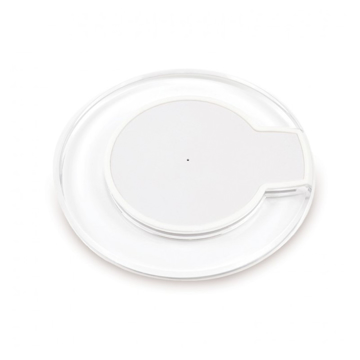 clear charging pad with white centre