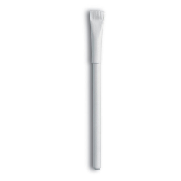 Artel Paper Ballpen in white with cap on