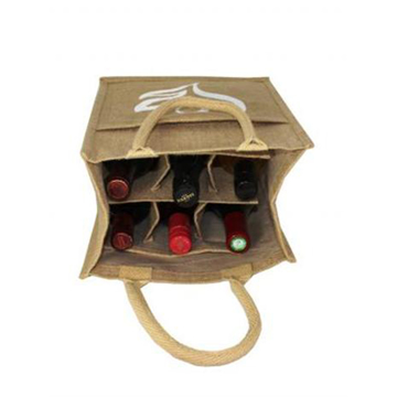 Just carrier bag with internal compartments for bottles