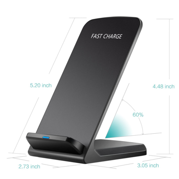 Black wireless charging stand