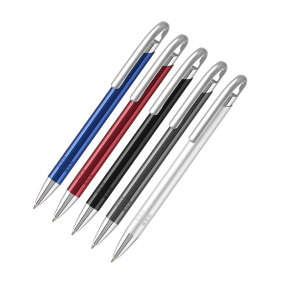 Simple design metal pen in a range of colours