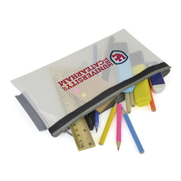 Show details for Cross hatch pencil case cross hatch pencil case with black trim