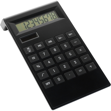 Desk calculator in all black