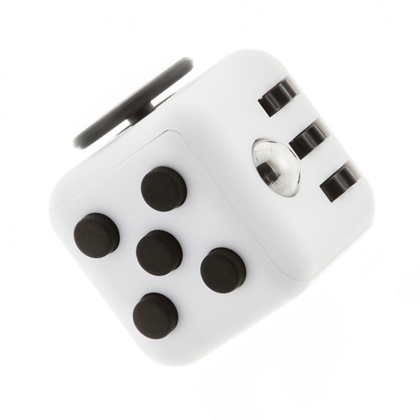 Black and white fidget cube