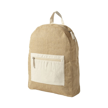 Jute fabric backpack