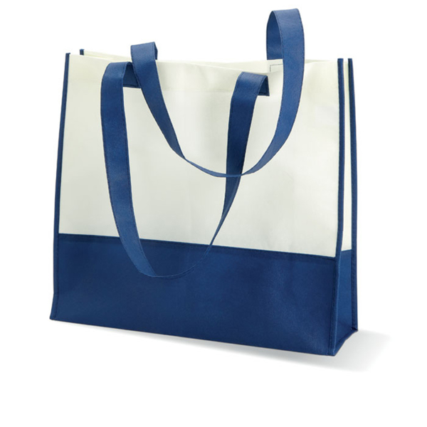 Ladies Beach Bag in blue and white