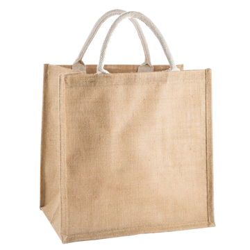 Large jute bag with short handles