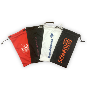 Microfibre Pouch in various colours and coloured logo print