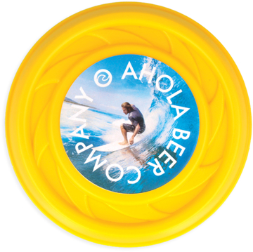 Mini Turbo Frisbee in yellow with full colour print