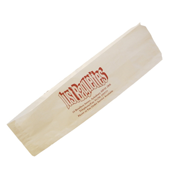Reusable and recyclable paper Baguette bag with 1 colour print logo