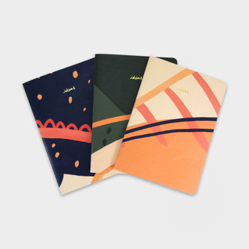 Reporta notebooks with 3 different books and full colour print on each
