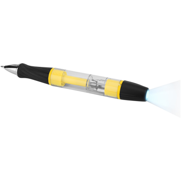 black and yellow scredriver pen with torch