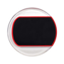 Clear charging pad with black and red central colour