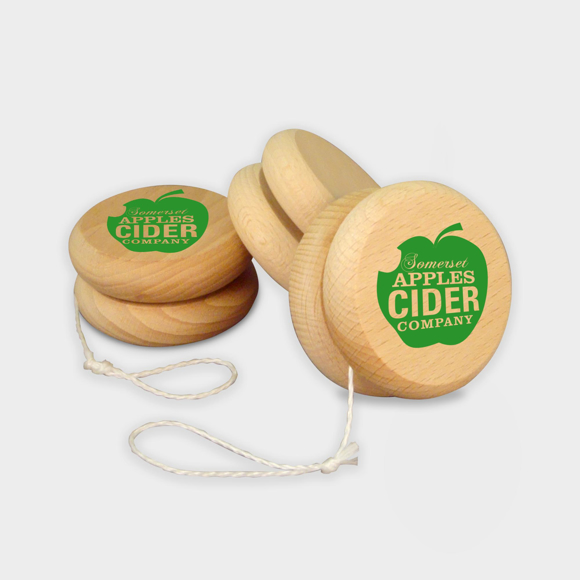 Sustainable Wooden Yoyo with 1 colour print logo