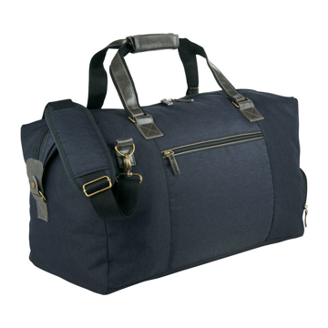 Capitol Duffel in navy with black leather handle s