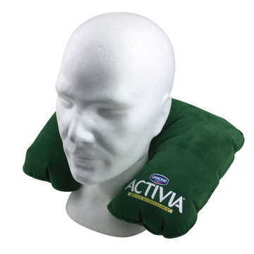 green travel pillow