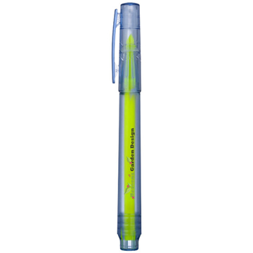 Vancouver Highlighter in yellow with transparent blue casing and full colour print