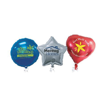 three 18 inch foil balloons
