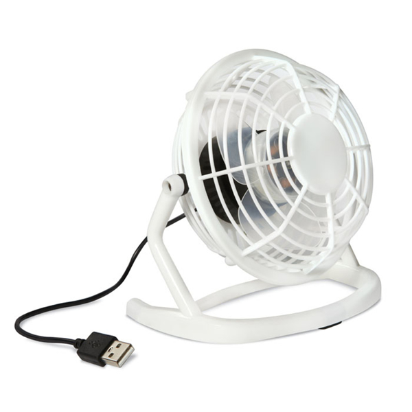 White USB desk fan