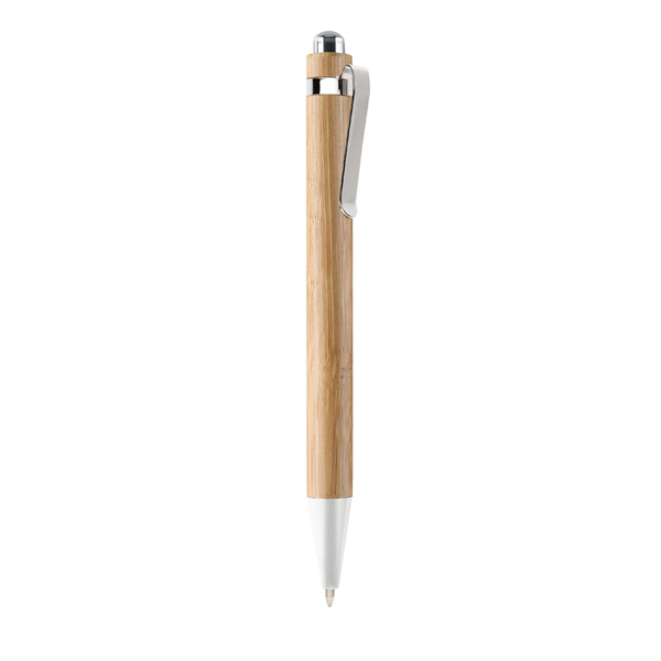 Bamboo Chrome Pen in wood and silver