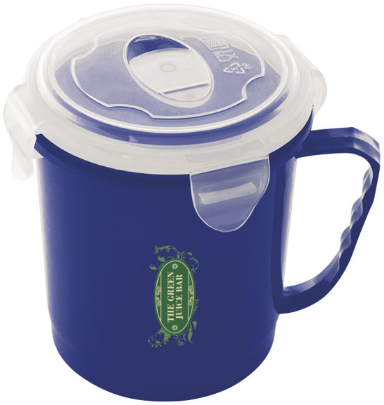 clip lock  blue billy pot with corporate logo