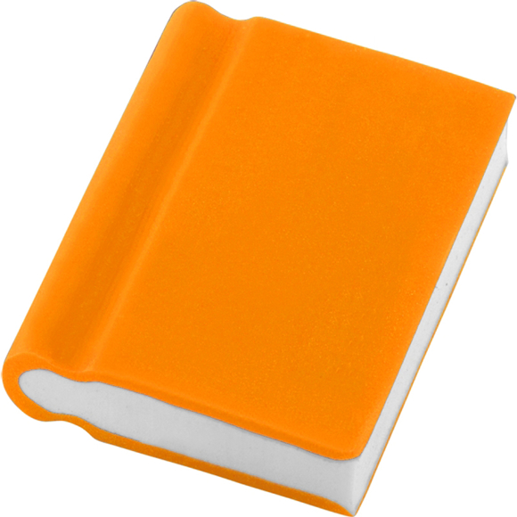 Book Eraser in orange and white