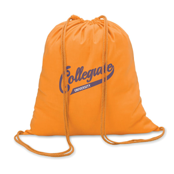 Colored Bag in orange with 2 colour print logo