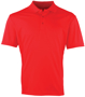 Coolchecker Pique Short Sleeve 3 button placket polo in red