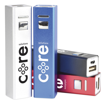 Cuboid power bank in a range of colours