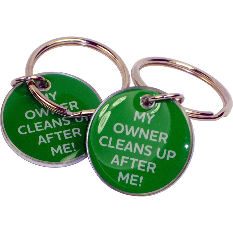 green dog collar tags