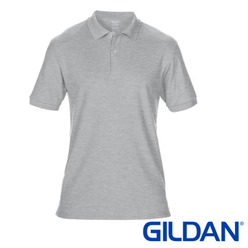 DryBlend Sport Short Sleeve Polo Shirt in grey with 2 colour match buttons