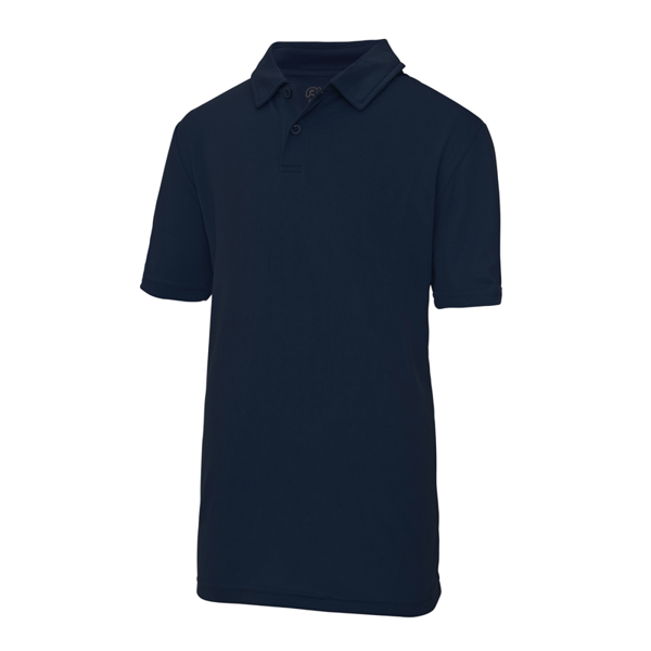 Kids Cool Polo in navy with collar and 2 buttons