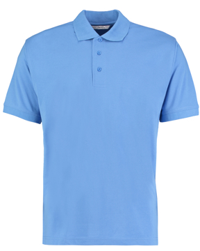 Kustom Kit Klassic Short Sleeve polo in blue with collar and 3 buttons