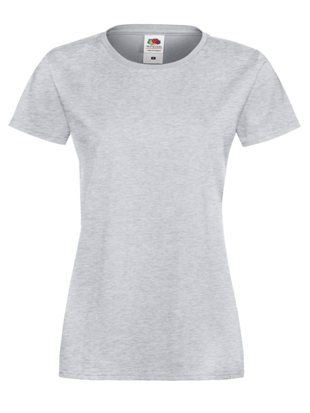 Lady-fit Softspun T in grey with crew neck