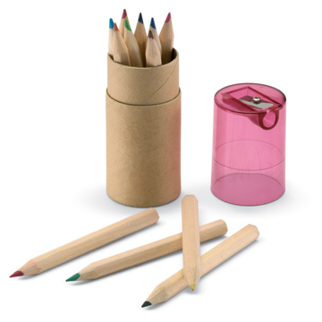 Lambut coloured pencil tube with red lid