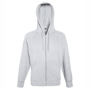 Lightweight Full Zip Hoodie in grey with drawstrings