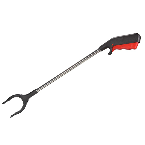 Litter Pickup Tool in black and red