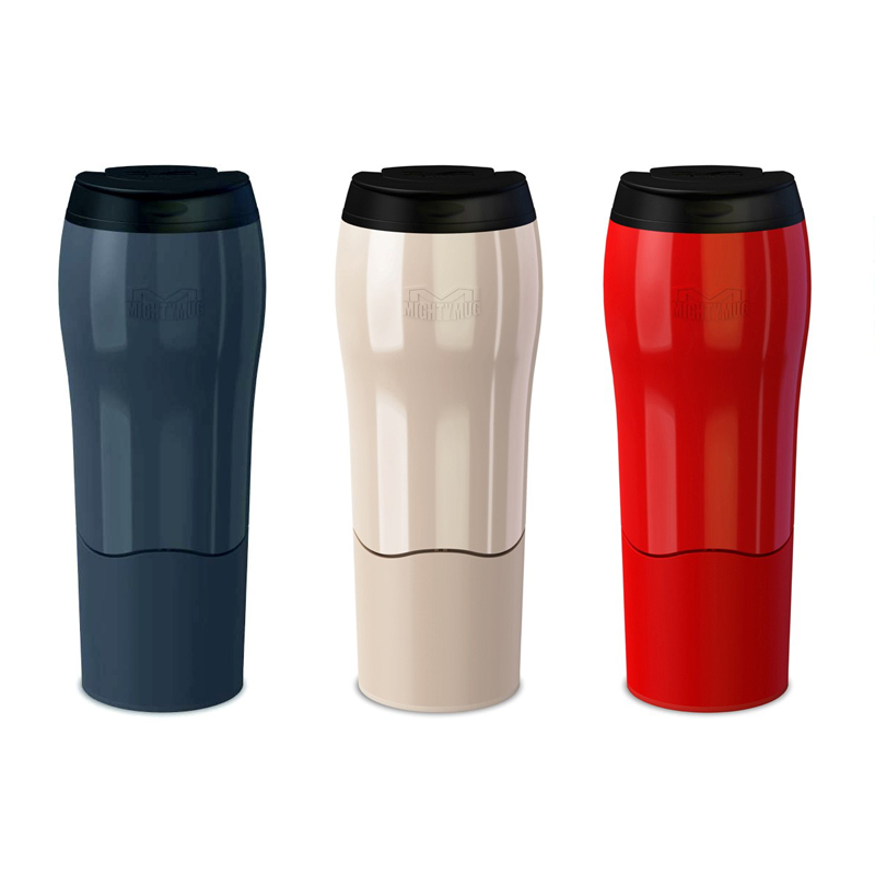 Mighty Mug Go Travel Mug in black, pearl and red