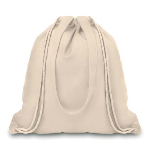 Natural cotton drawstring backpack