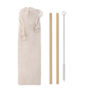 bamboo straw set in cotton pouch