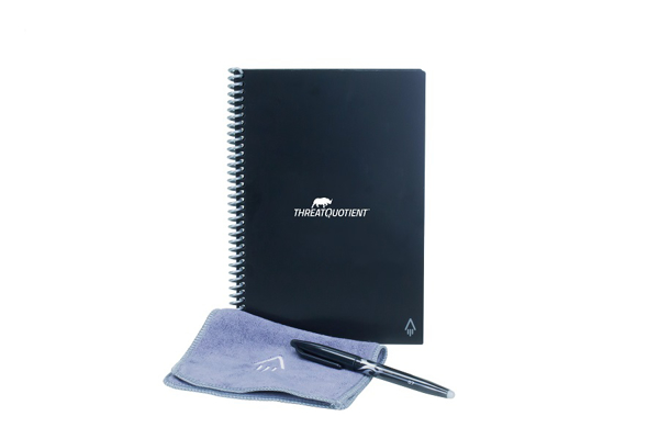 A5 reusable notebook with wipe off pen and cleaning cloth