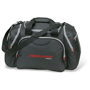Ronda Bag in black with grey zip details and 2 colour logo