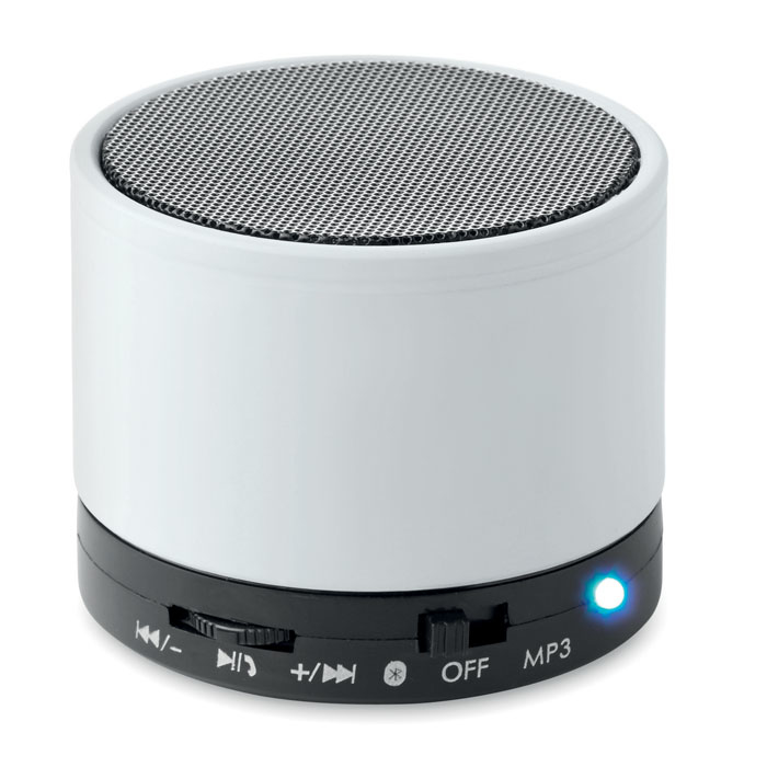 white round bass bluetooth speaker