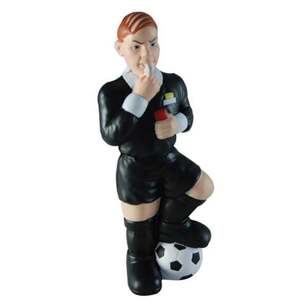 Stress Item In Football Referee Shape. Black Kit