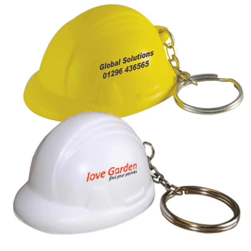 Stress hard hat keyrings