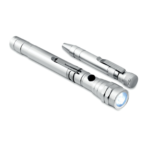 stretch torch set showing multi tool pen and flashlight