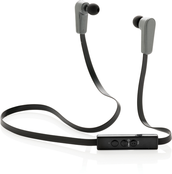 Bluetooth earbuds connected together with neck strap