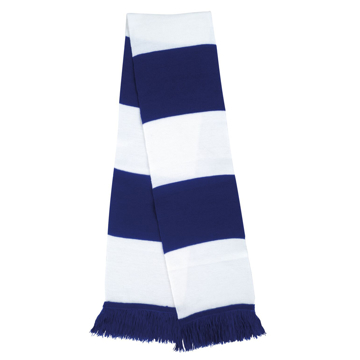 Supporters Scarf with blue and white stripes