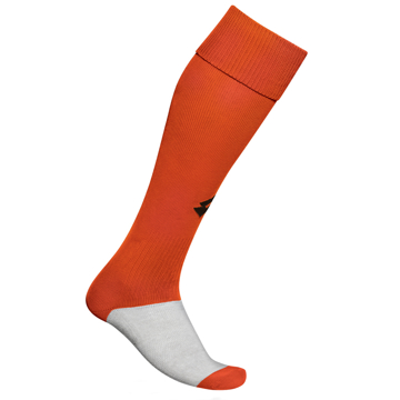 Training Socks  in orange and grey with 1 colour print logo